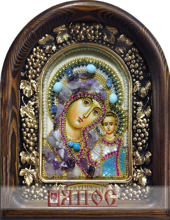 Икона Пресвятая Богородица Казанская бисер