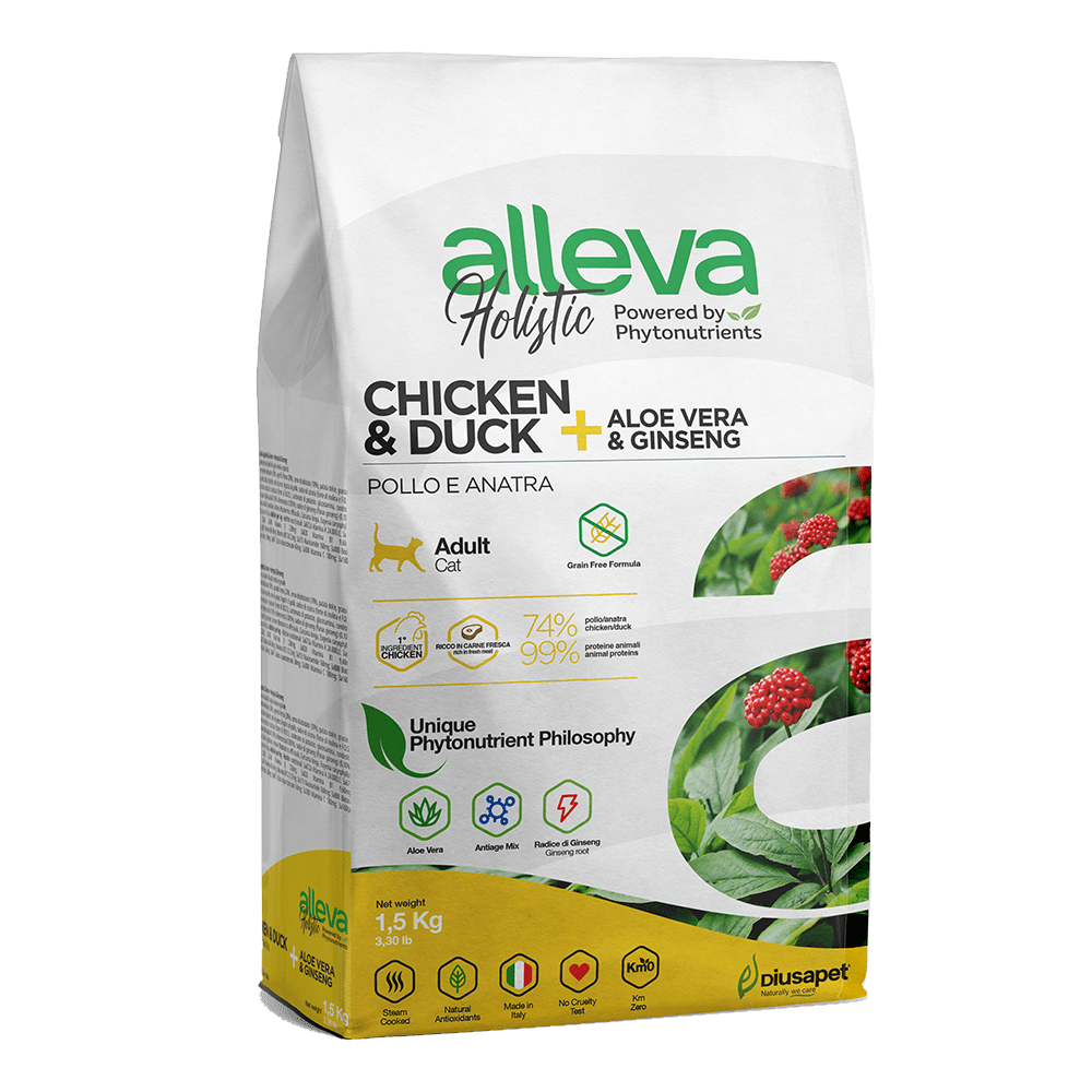 Сухой холистик корм Alleva Holistic Cat Adult Chicken And Duck для взрослых кошек с курицей и уткой