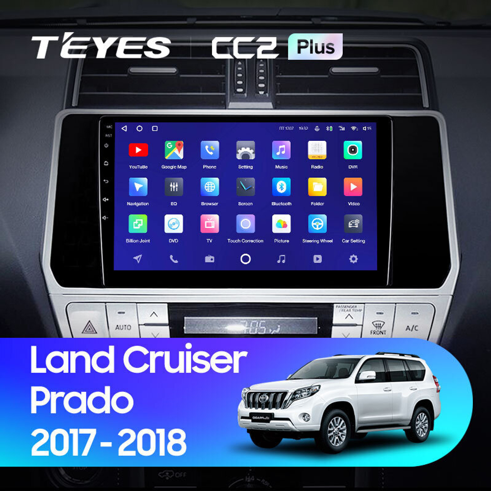 Teyes CC2 Plus 10" для Toyota Land Cruiser Prado 2017-2018