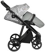 Детская коляска Roan Sol Flowers 3 в 1 с автокреслом Pituso Santiso Pro RSF/5002 Gray/Black