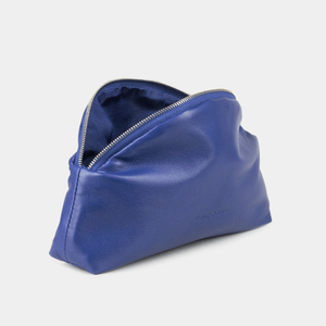Косметичка Nuage из кожи ягненка, синего цвета