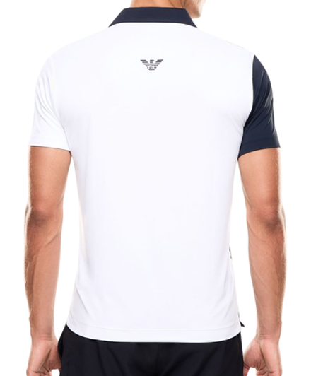Теннисное поло EA7 Tennis Pro - white/blue