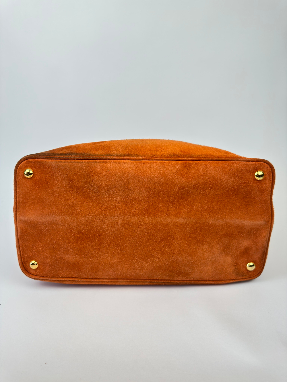 Сумка Prada Orange Suede Medium Double Handle Tote