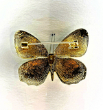 Брошь, брошка "Блестящая бабочка" со стразами