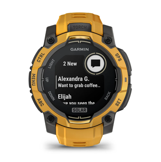 Умные часы Garmin Instinct 3 Solar 45 mm Sunburst with Sunburst/Grey Band