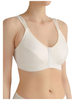 Бюстгальтер с передней застежкой, для фиксации экзопротезов молочной железы 95E черный