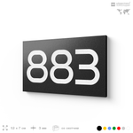 Номер на дверь 883, табличка на дверь для офиса, квартиры, кабинета, аудитории, склада, черная 120х70 мм, Айдентика Технолоджи