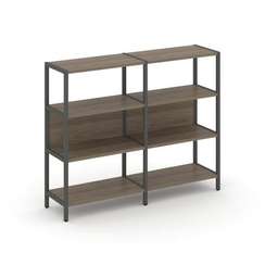 Shelf System Двухсекционный стеллаж трехярусный SN.STM-321 Вяз Благородный/Металл Антрацит 1590*400*