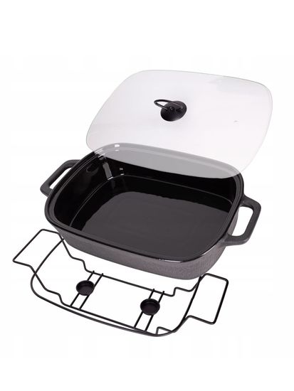 Мармит керамический 3,5 л. прямоугольный Kamille KM 6429 подставка на 2 свечи