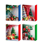 Пакет бумажный подарочный 30*41*11см. "Новый год" ассорти 4 дизайна (Mazari)