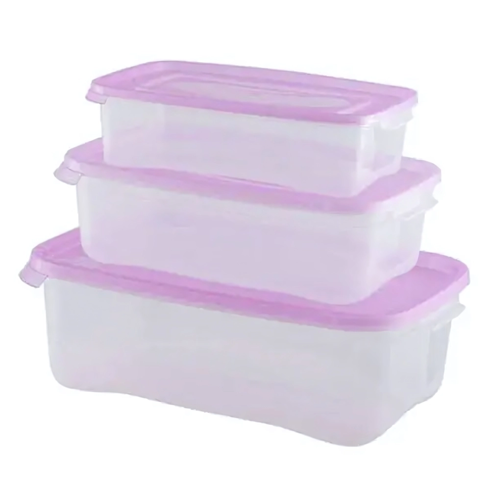 Комплект контейнеров СВЧ 0,7+1,2+2,2л, прямоугольные КАСКАД