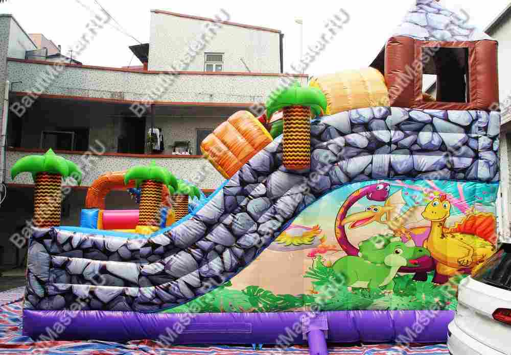 Надувной батут "В гостях у динозавра" 7*7*6м