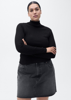 Джемпер из смесовой шерсти с воротником с отворотом