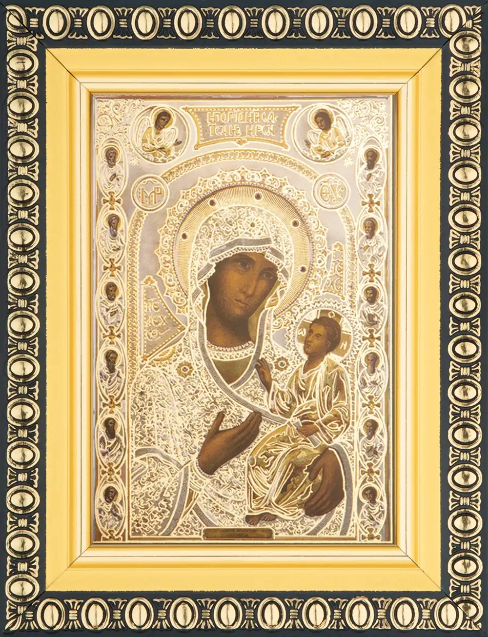 Икона БМ "Иверская" 6х9 в раме 8х11