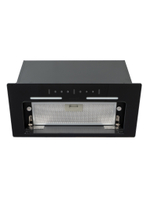 Вытяжка кухонная LedyDC-60GT (BLACK) черный, D150мм,1100м3/ч, полновстраиваемая, ИНВЕРТОРНЫЙ Мотор 110Ватт (Энергетическая эфф-ть класс А+), стекло 60см, сенсорное управление + управление жестами (MACBI)