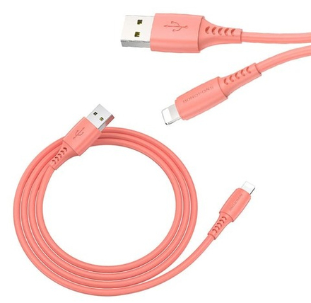 Кабель Lightning -TypeC BOROFONE BX40 (розовый) 1м, ароматизированный, без упаковки