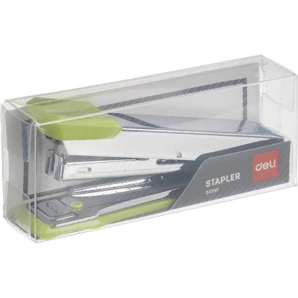 Степлер Deli Essential до 15 листов (скобы № 10, с антистеплером)