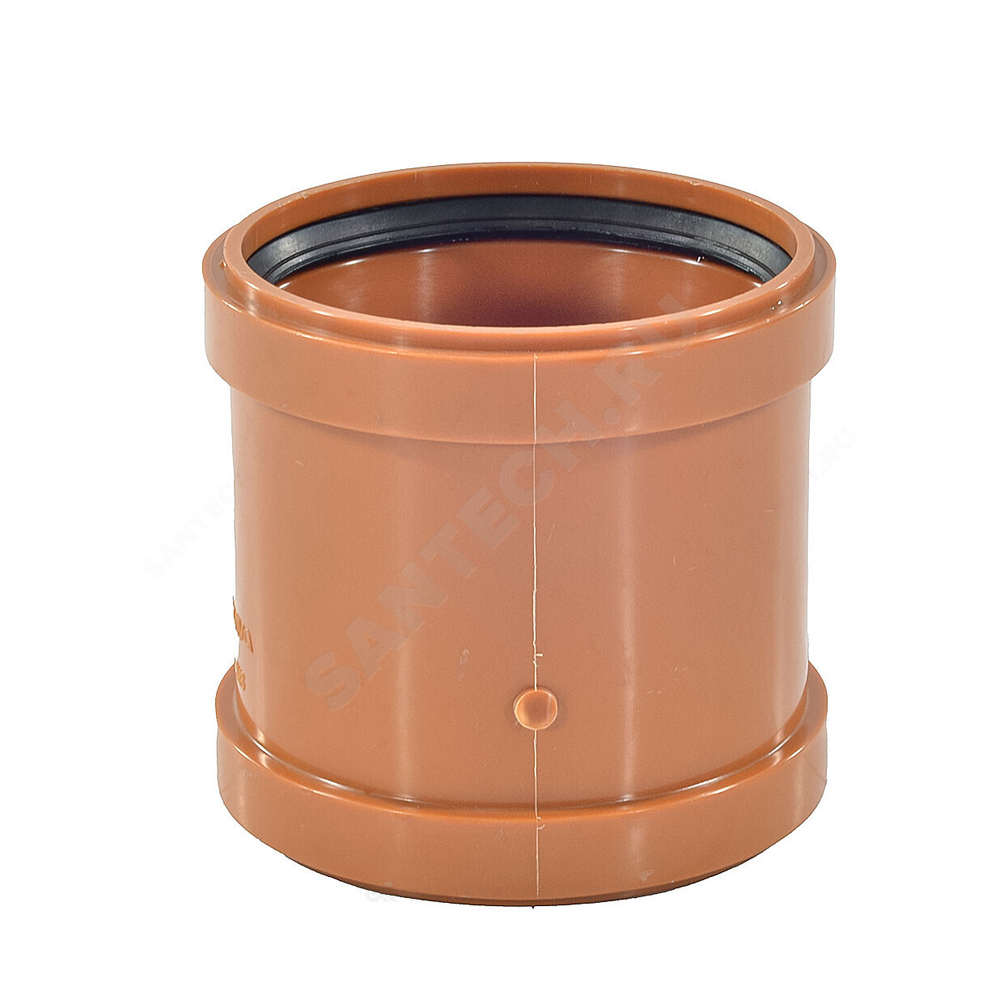 Муфта НПВХ ремонтная коричневая Дн 160 б/нап в/к Aquaviva AQVD100160