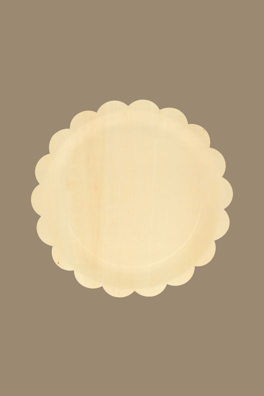 Тарелки деревянные с зубцами, маленькие (в наборе 8 шт) / Meri Meri