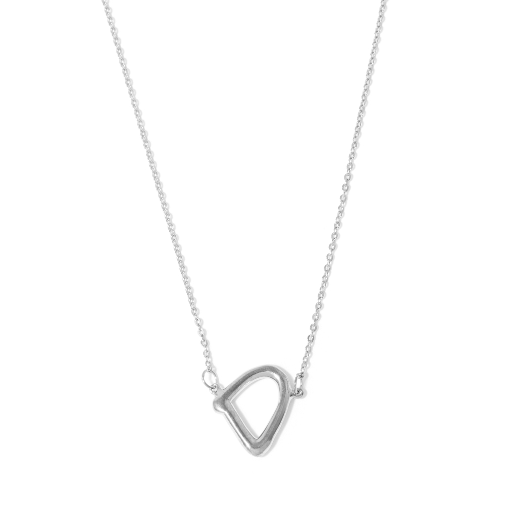 Серебряное колье с буквой D