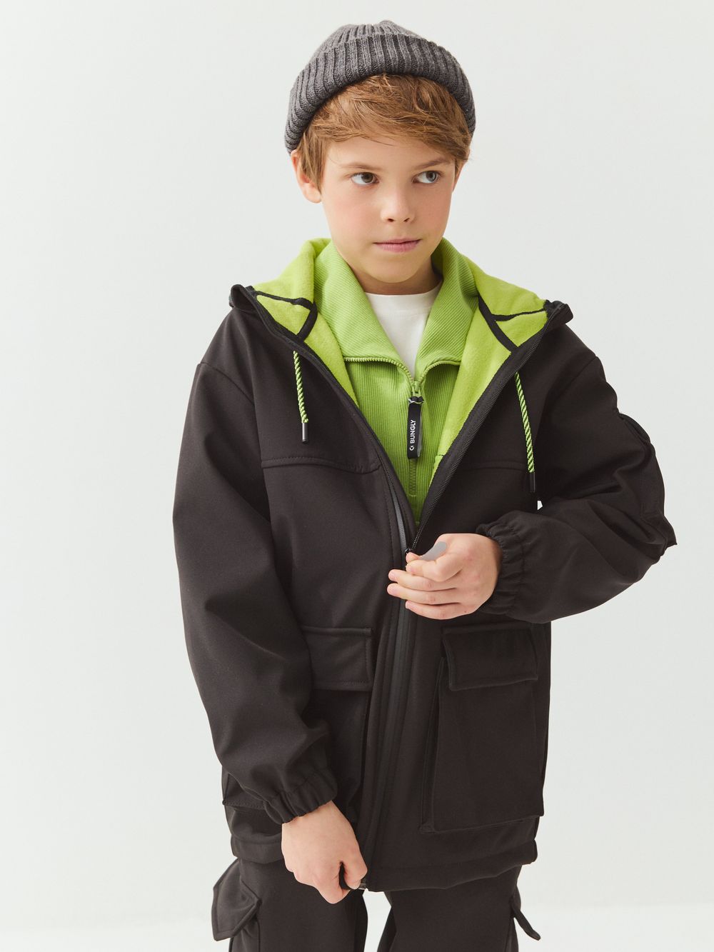 Куртка Softshell демисезонная "Уголь" 7+