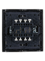 FORTE&PIANO Выключатель 2-клавишный проходной 10А FP507 сталь IEK