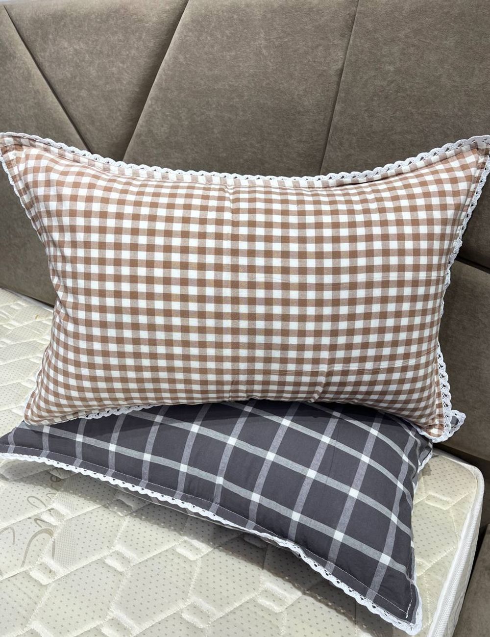 Наволочка  Клетка Муслин 50/70