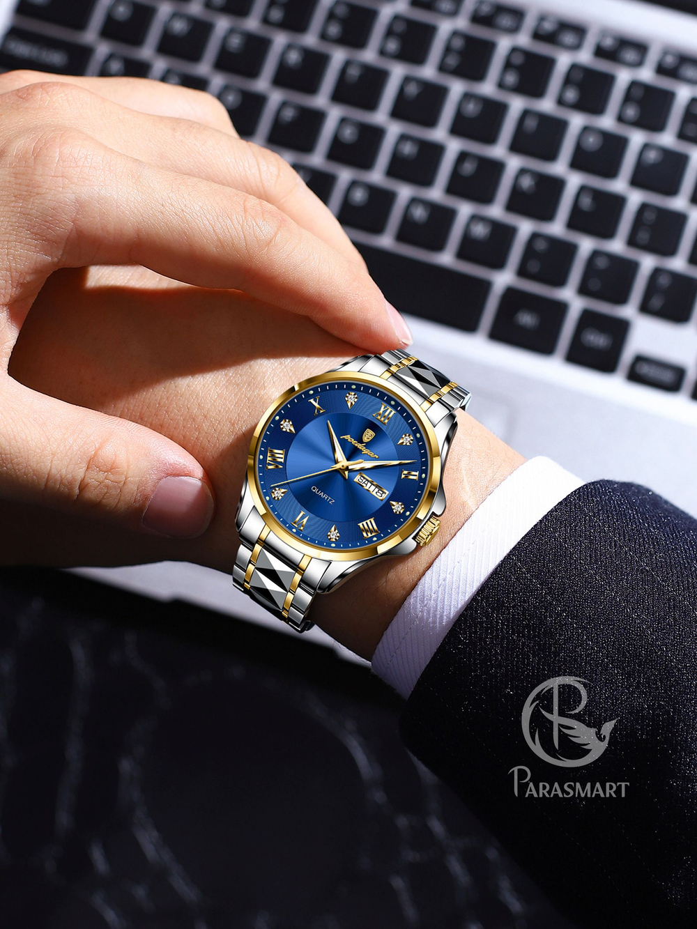 Часы наручные мужские PARASMART ATTIS кварцевые механические в классической подарочной коробке