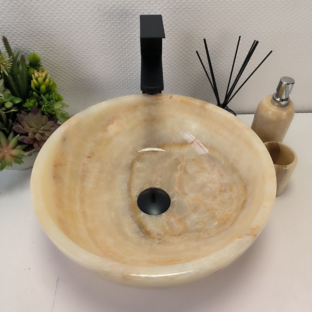Раковина из оникса Bowl Yellow TinLip BO-63001 40*40*15 40