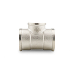 Тройник переходной с внутренней резьбой Varmega - 3/4" x 1/2" x 3/4" (никелированная латунь)