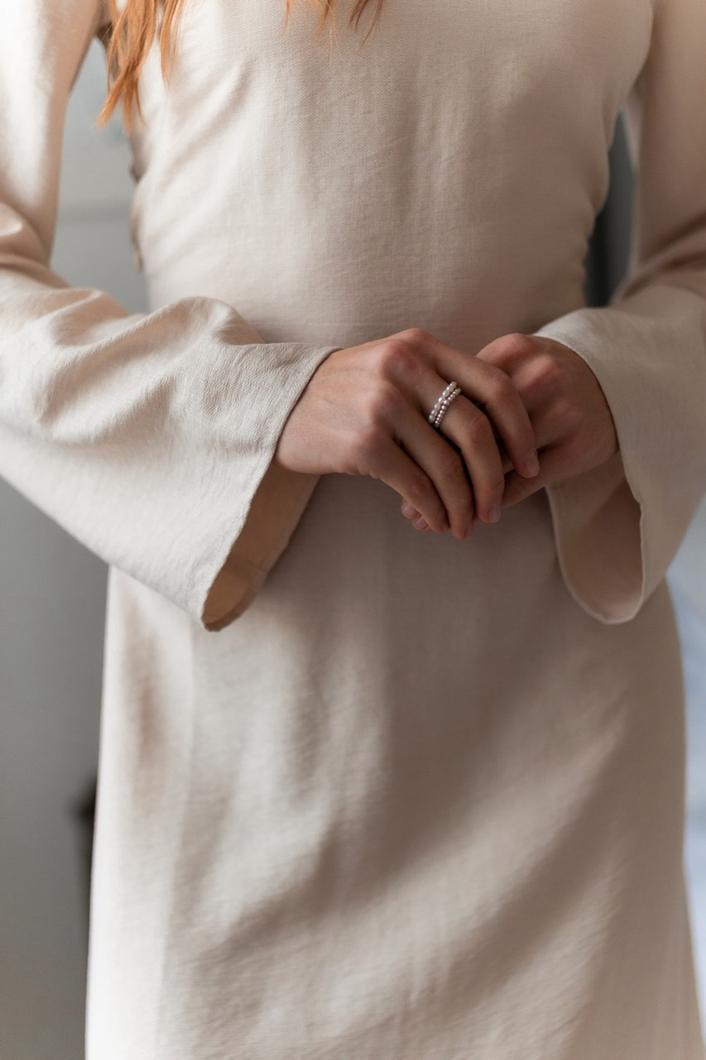 Платье Кейт для беременных и кормящих, Бежевый