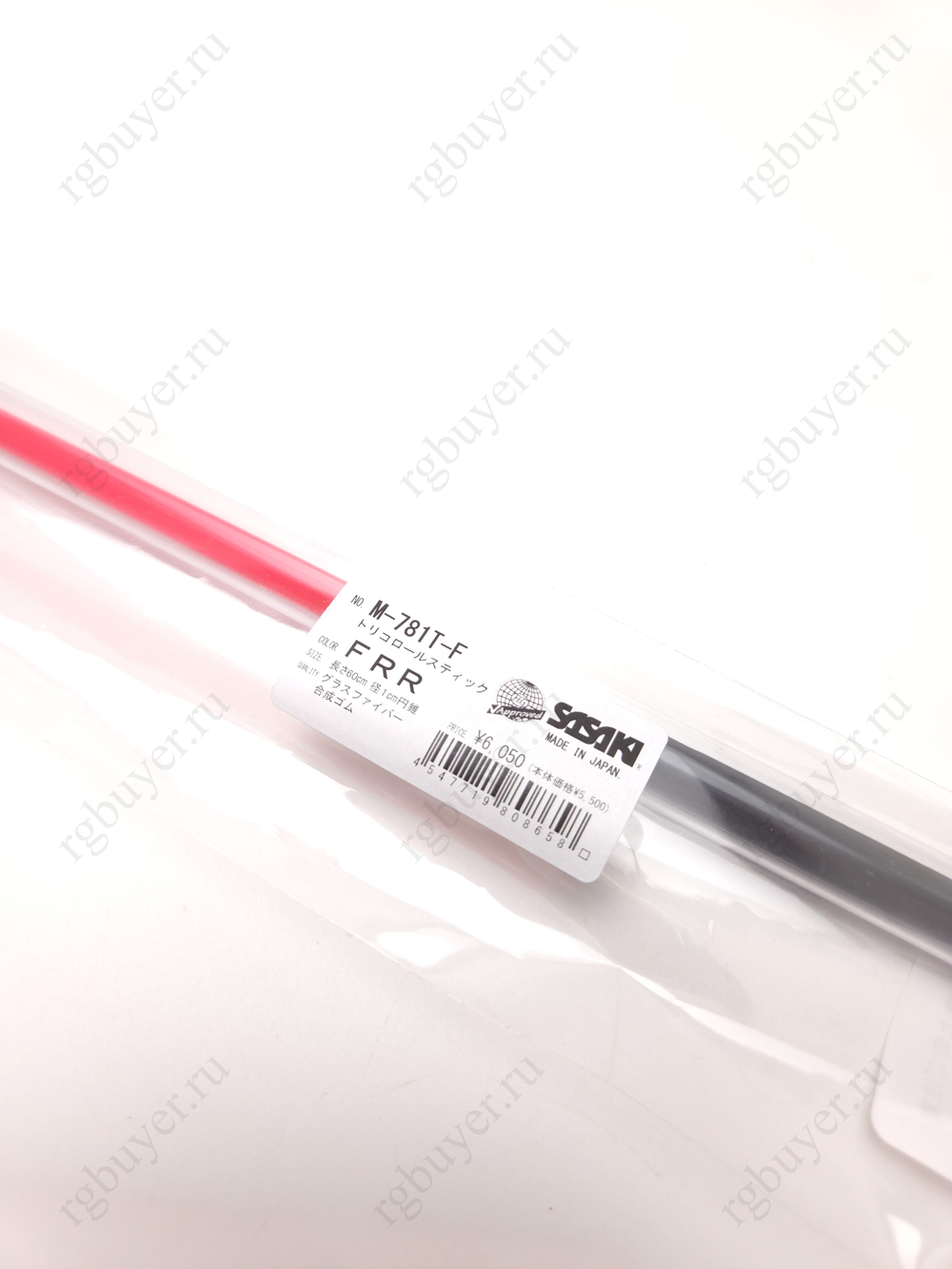 Палочка Sasaki 60 см с трехцветная Красный/Черный/Салатовый с черной ручкой FRR