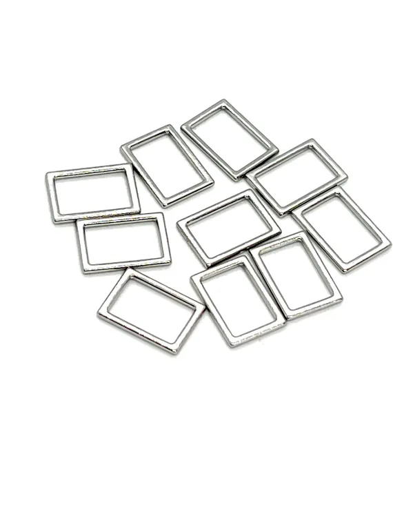 Кольцо - квадрат Arta-F, 15 мм, металл, серебро