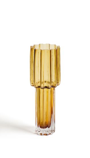 Оранжевая стеклянная ваза Cristila, 30 см