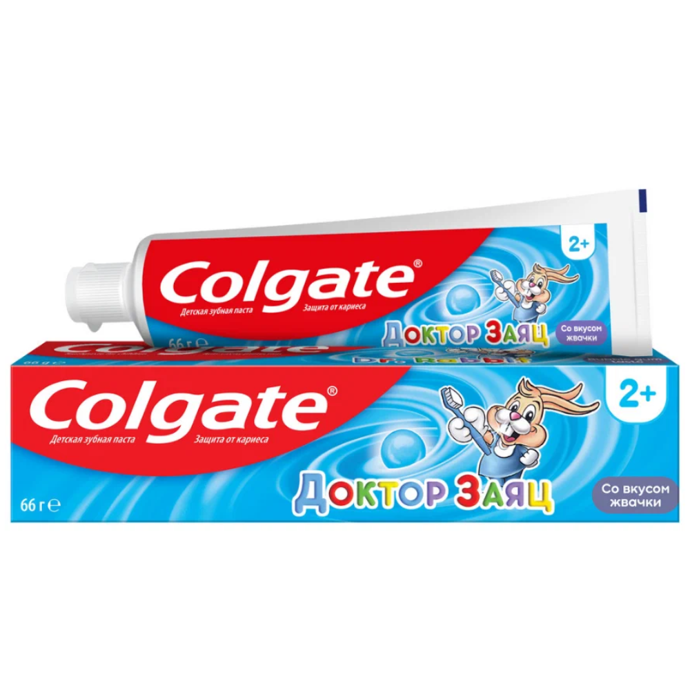 Зубная паста Colgate Доктор Заяц 2+ со вкусом жвачки 50 мл