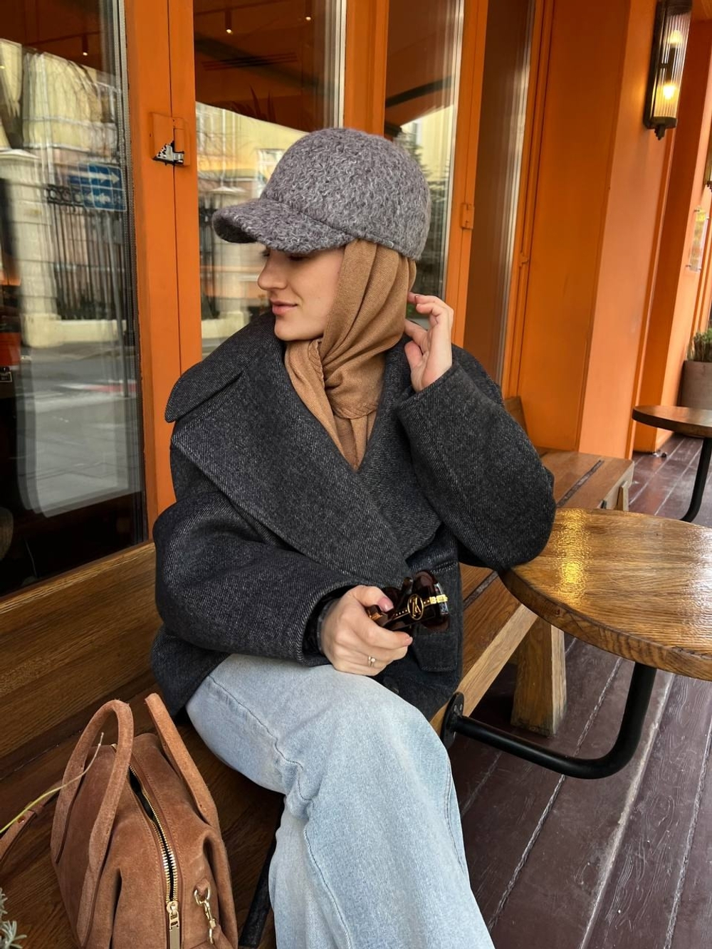 Бейсболка «кудряшка» без ушек серый