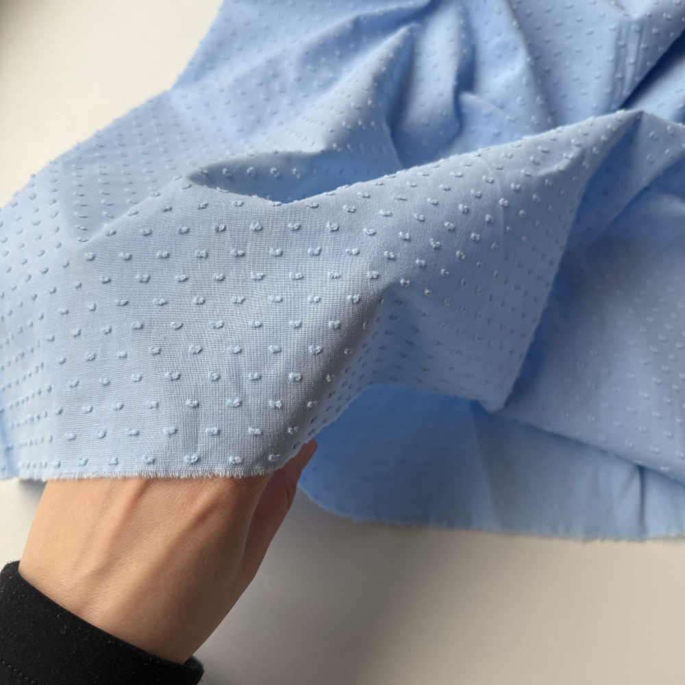 хлопок с мушкой Голубой