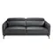 Диван 3-х местный 6059/5359-3P черный кожаный