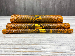 Metalic Orange (0,4-0,6 мм), цв Оранжевый, натуральная кожа питона