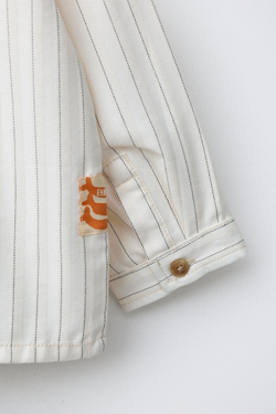 ZARA КУРТКА-РУБАШКА В ПОЛОСКУ, ЭКРЮ