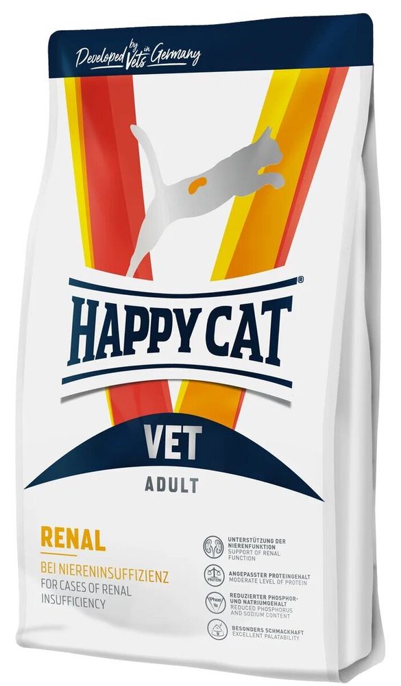 Сухой корм Happy Cat Vet Diet Renal для кошек при заболеваниях почек 1 кг