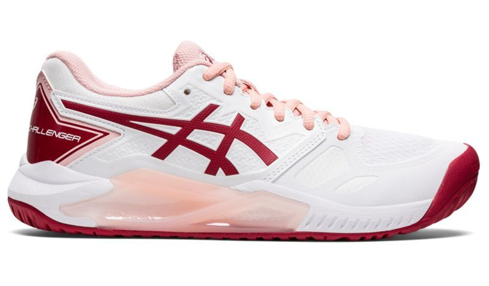 Женские Кроссовки теннисные Asics Gel-Challenger 13 - white/cranberry