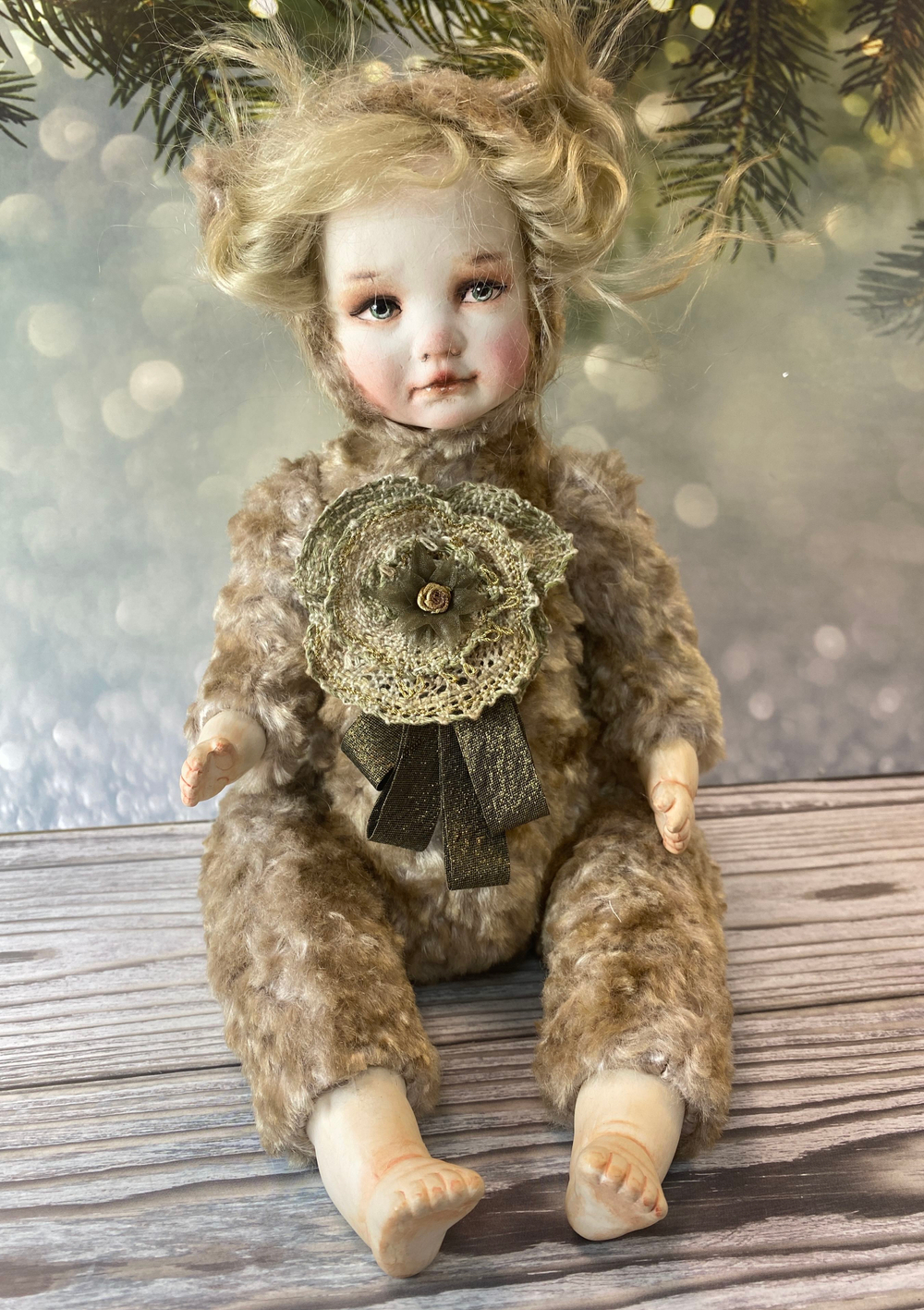 Ткань вискоза - мех для игрушек (Италия) вискоза/хлопок цена за отрез 33х45см