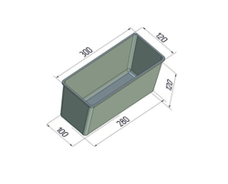 Тостерная форма для выпечки хлеба с крышкой 300х120х120 мм