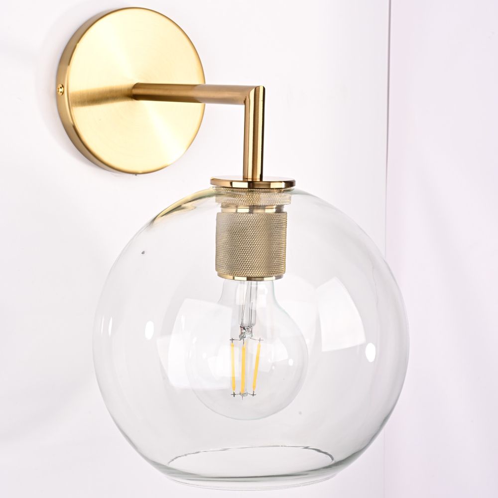 Бра Rh Utilitaire Globe Shade Single Sconce Brass By Imperiumloft
