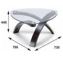 Стол журнальный Гурон 3 венге структура