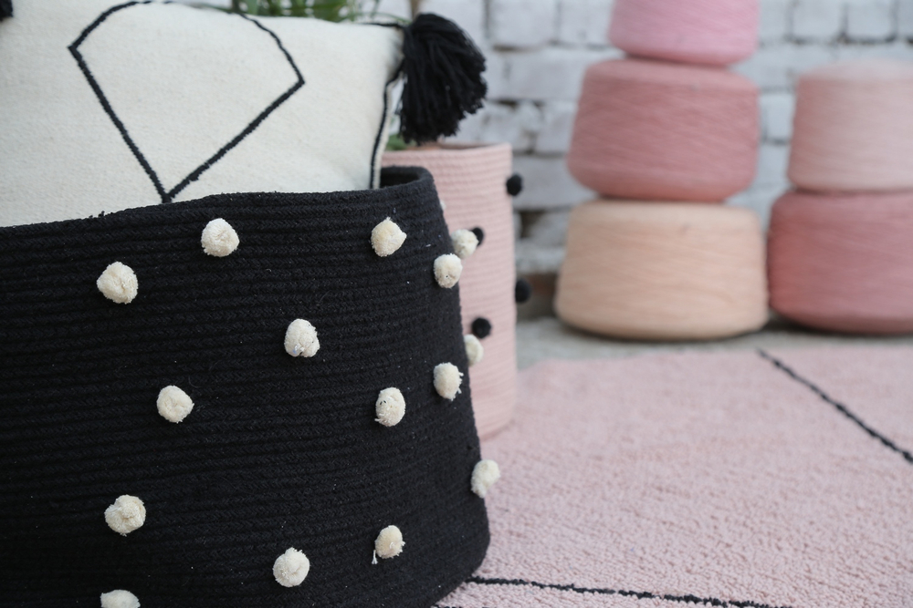 Корзина Lorena Canals Pebbles Black (30 x Ø45 см)