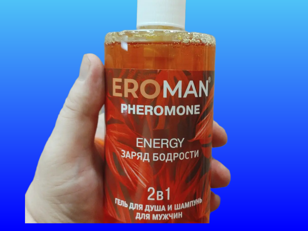 Гель для душа и шампунь Биоритм "Energy", с феромонами, для мужчин, 430мл