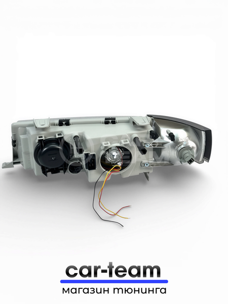 Фары на ВАЗ 2110, 2111, 2112 передние с тонированными галочками в стиле AMG, тонированные поворотники (21100-3711010-71/21100-3711011-71)