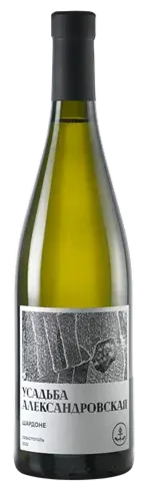 Российское вино с защищенным географическим указанием «Крым» сухое белое «Шардоне» ТЗ «Усадьба Александровская» 0,75л